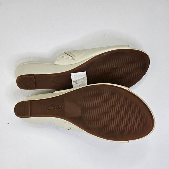 Clark White Mena Rose Mule Sandals - Picture 8 of 9